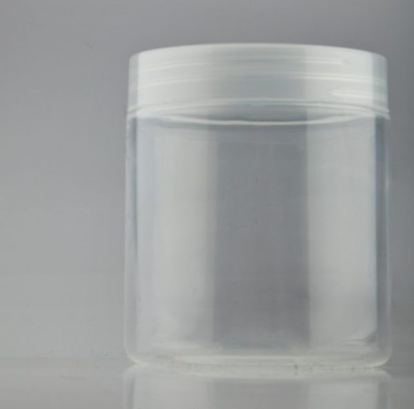 500ml Clear PP Jar with clear flat lid