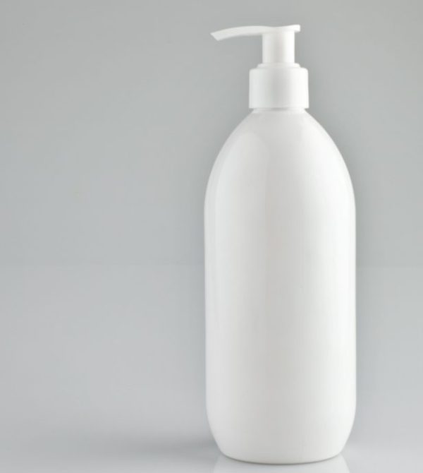 500ml GB PET white bottle with 24mm lotion pump