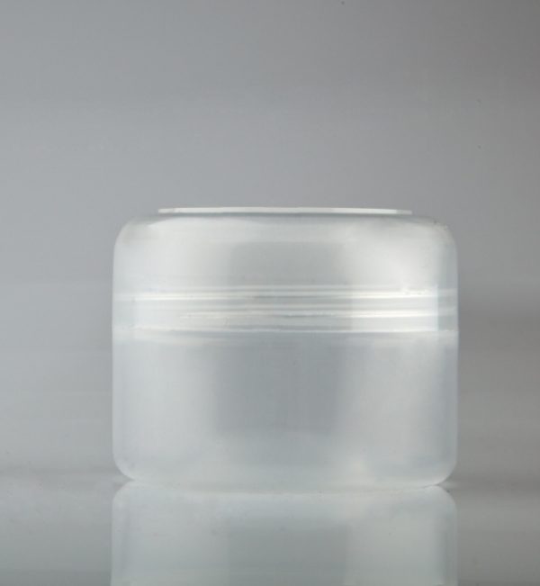 50ml Clear lux jar with a natural dome lid